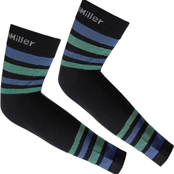 Women's Black and Blue Arm Sleeves - Picture 1 of 4